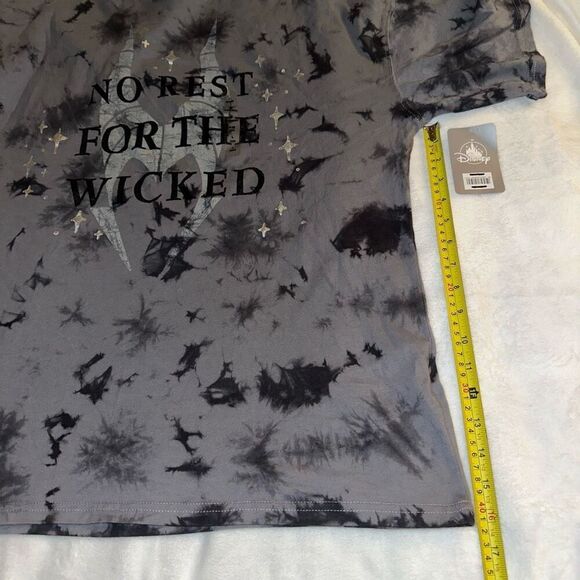 Disney Parks Gray Black Tie Dye Maleficent Tee Size Mens Large NWT - Picture 8 of 10